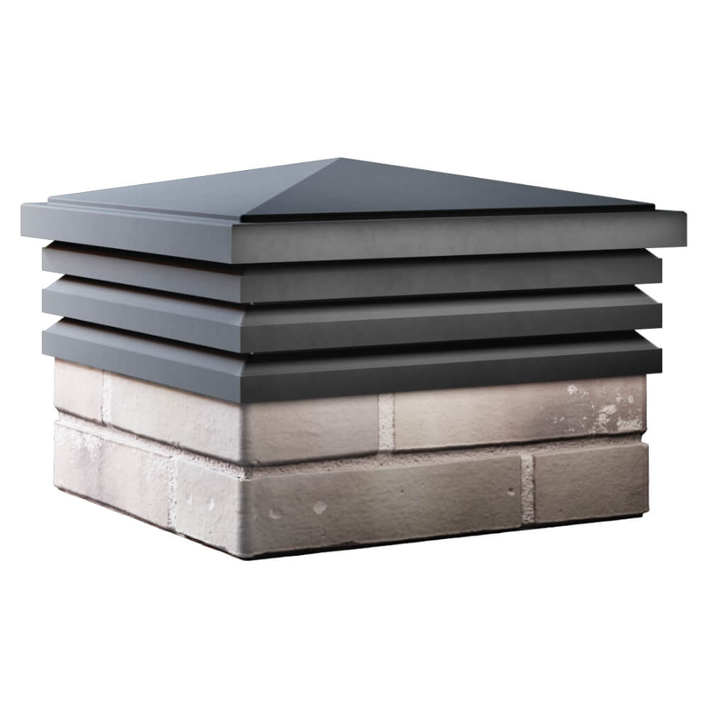 Колпак Zking Бона ХайТек Серый на столб 1.5х1.5 кирпича (385х385мм) в Брянске фото