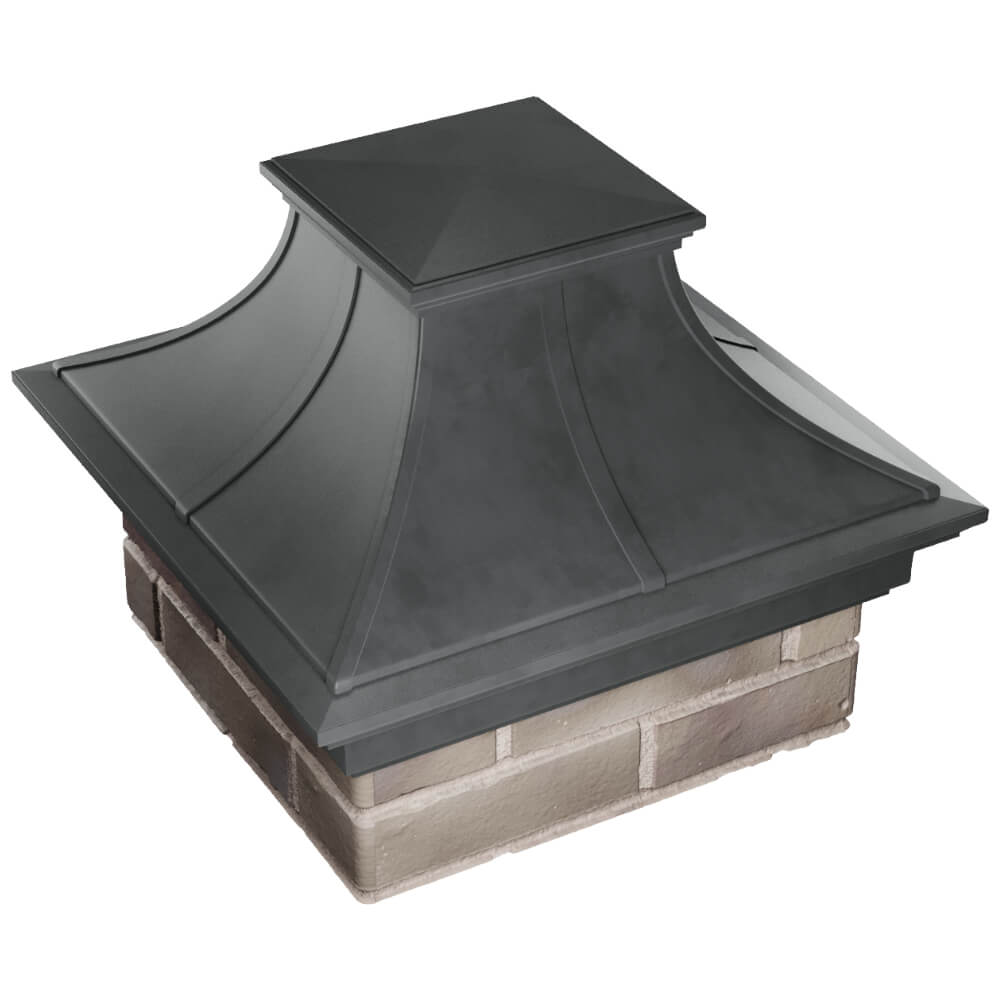 Колпак Zking Монблан Премиум Серый на столб 1.5х1.5 кирпича (385х385мм) в Брянске фото