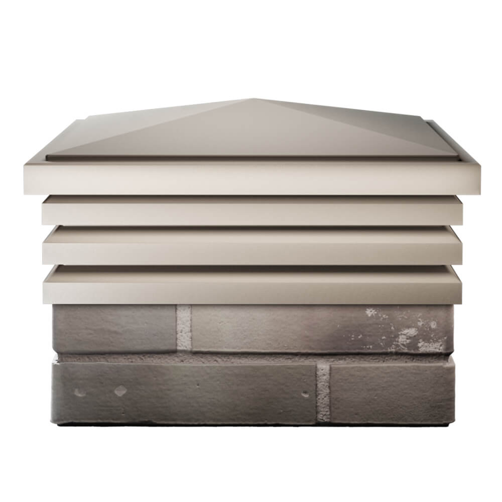 Колпак Zking Бона ХайТек Бежевый на столб 1.5х1.5 кирпича (385х385мм) Брянск фото