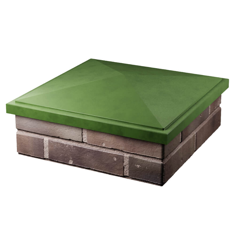 Колпак Zking БонаМоно Зеленый на столб 2х2 кирпича (515х515, 530х530мм) в Брянске фото