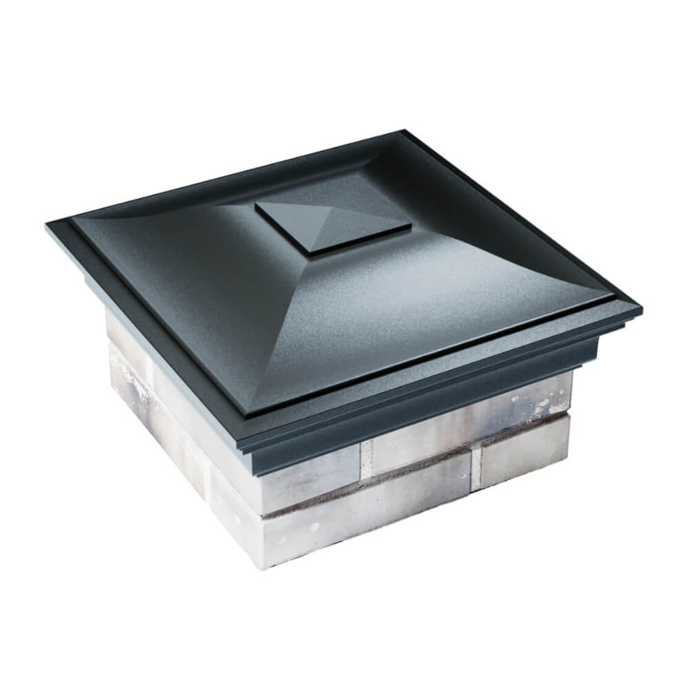 Колпак Zking Монблан Черный на столб 1.5х1.5 еврокирпича 0.7НФ (355х355мм) в Брянске фото