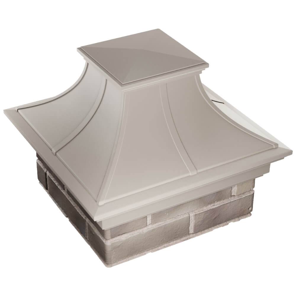 Колпак Zking Монблан Премиум Бежевый на столб 1.5х1.5 кирпича (385х385мм) в Брянске фото